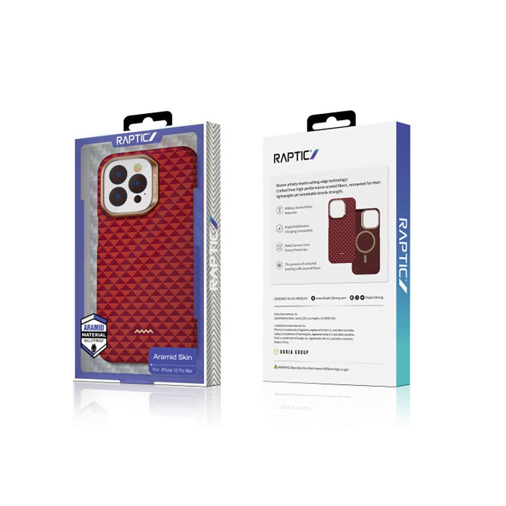 iPhone 16 Pro Kılıf M-safe Şarj Özellikli Raptic Aramid Skin Origin Serisi Karbon Kılıf