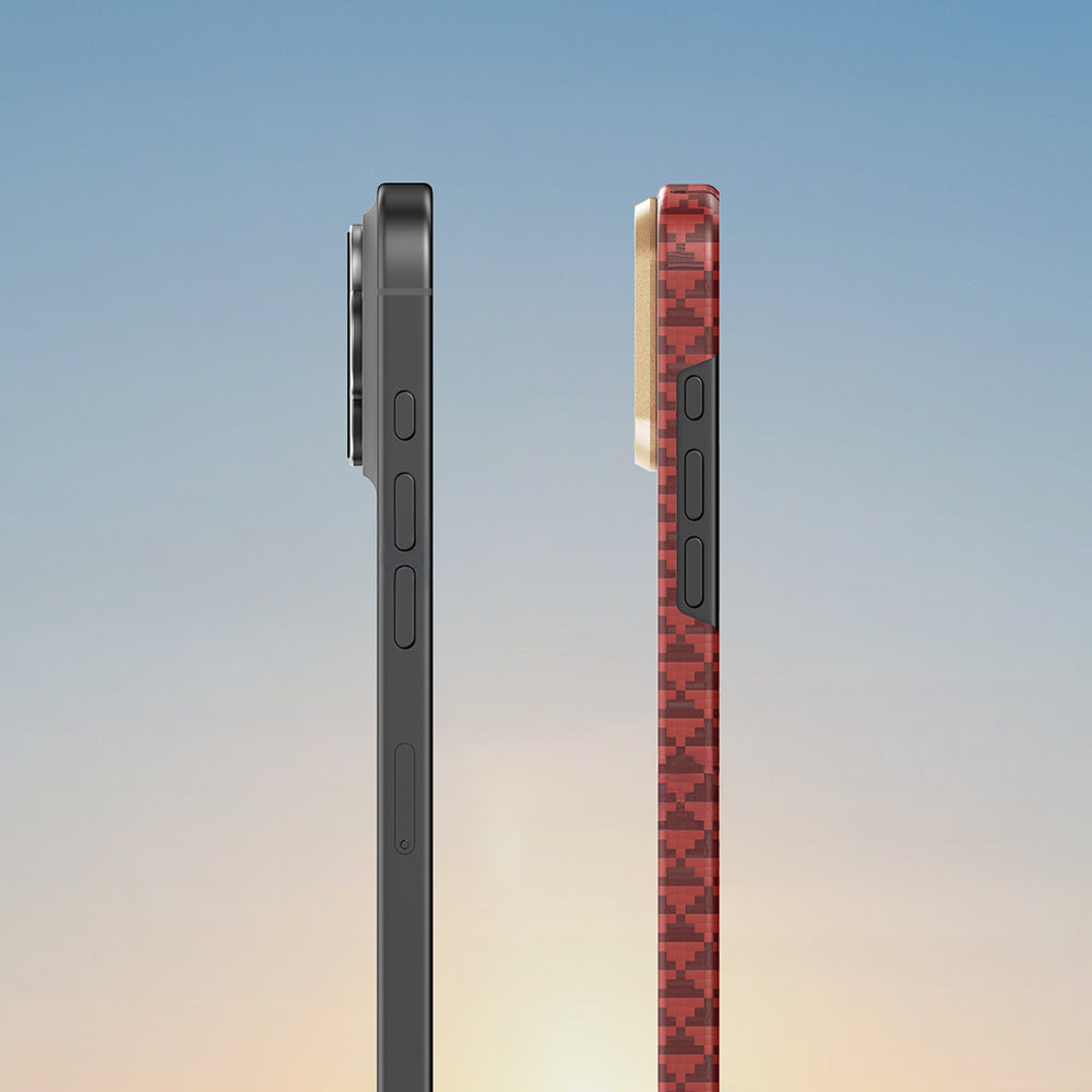 iPhone 16 Pro Kılıf M-safe Şarj Özellikli Raptic Aramid Skin Origin Serisi Karbon Kılıf