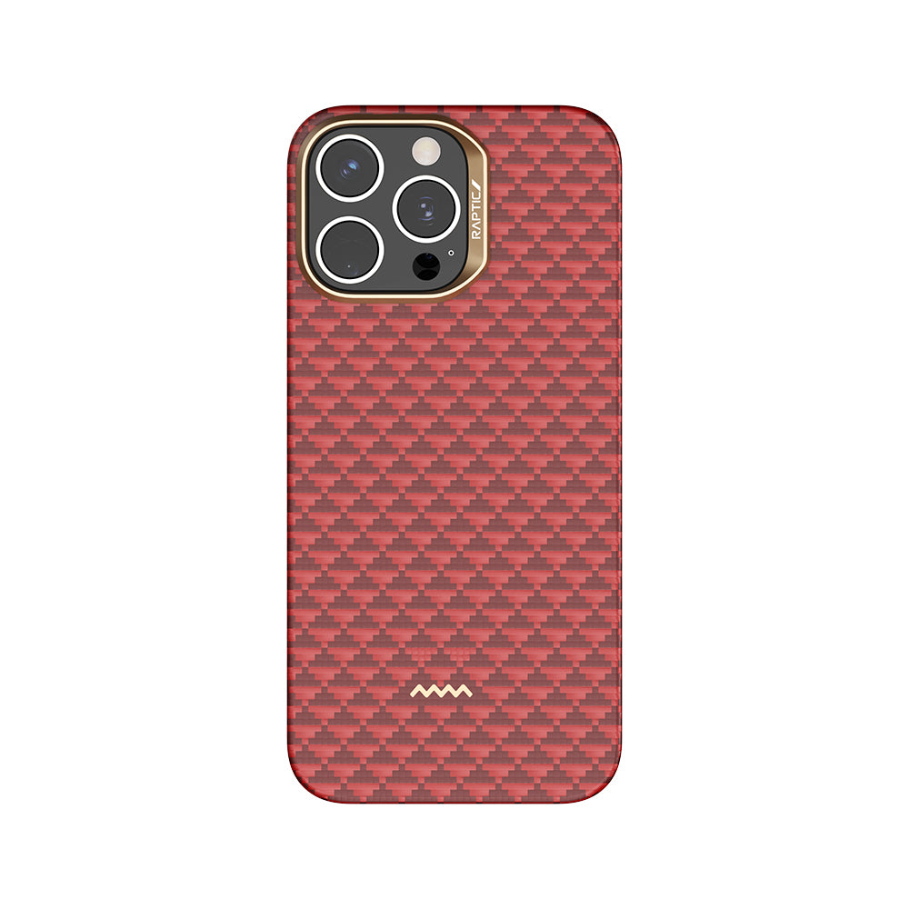 iPhone 16 Pro Kılıf M-safe Şarj Özellikli Raptic Aramid Skin Origin Serisi Karbon Kılıf
