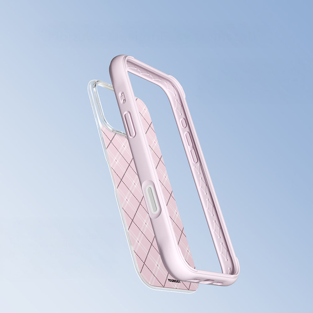 iPhone 16 Pro Kılıf M-safe Şarj Özellikli Youngkit Argyle Serisi Kılıf