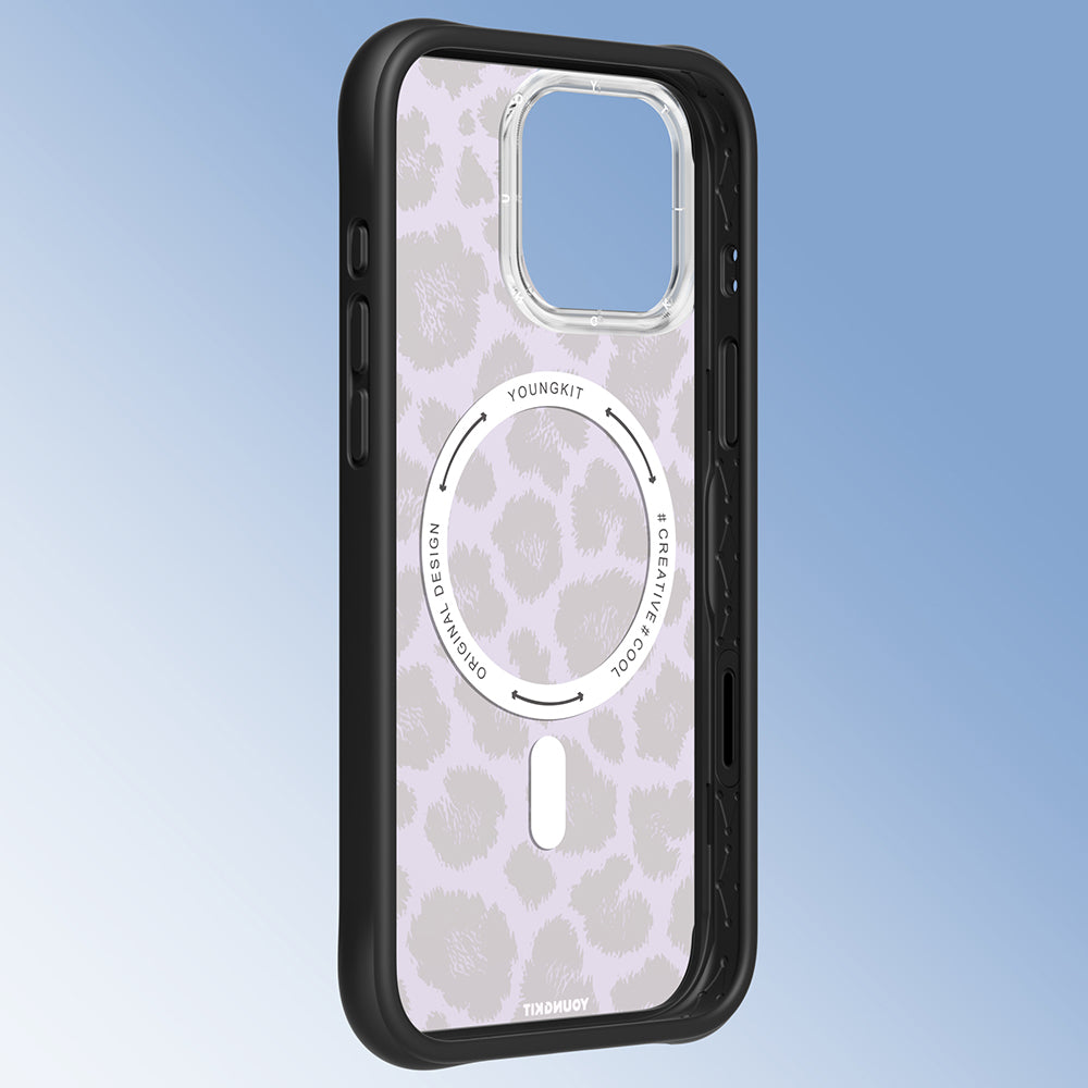 iPhone 16 Pro Kılıf M-safe Şarj Özellikli Youngkit Leopard Serisi Kılıf