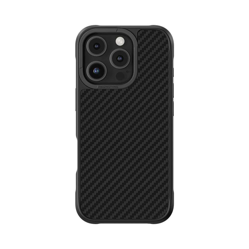 iPhone 16 Pro Kılıf M-safe Şarj Özellikli 1500D Aramid Fiber Amazingthing Titan Max Serisi Kılıf