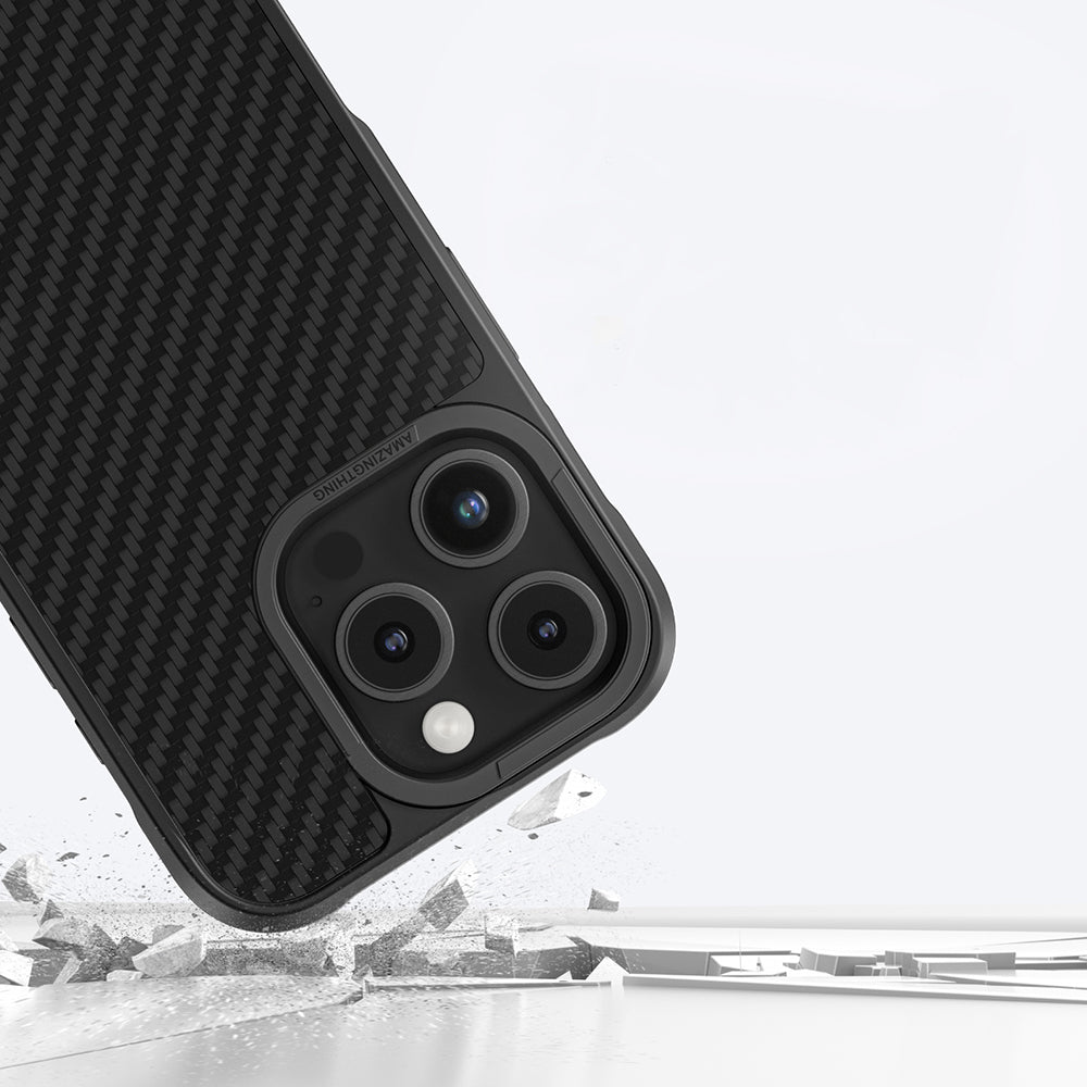 iPhone 16 Pro Kılıf M-safe Şarj Özellikli 1500D Aramid Fiber Amazingthing Titan Max Serisi Kılıf