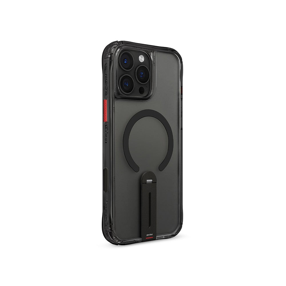 iPhone 16 Pro Kılıf M-safe Şarj Özellikli 360 Derece Dönebilen Standlı Skinarma Helix Kılıf