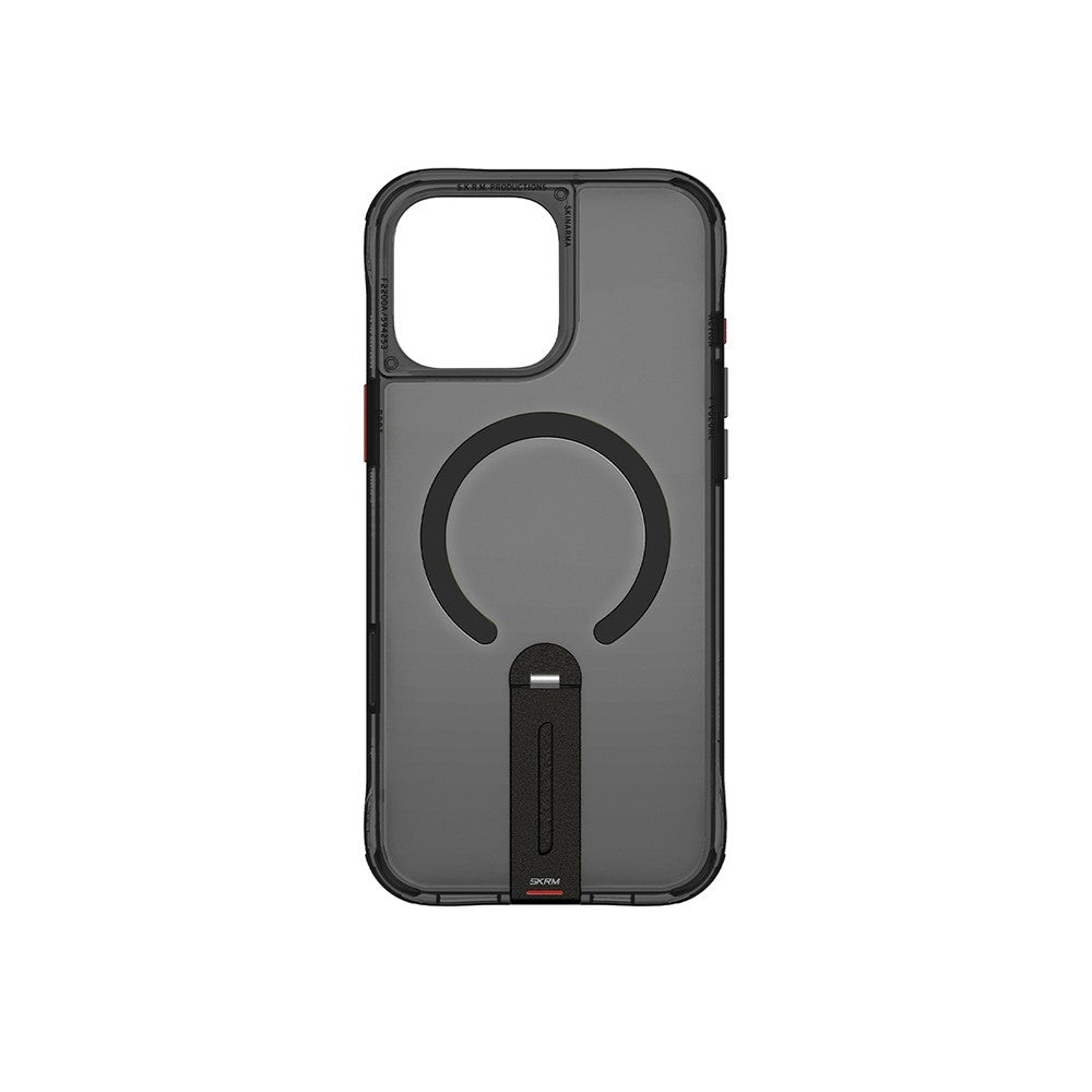 iPhone 16 Pro Kılıf M-safe Şarj Özellikli 360 Derece Dönebilen Standlı Skinarma Helix Kılıf