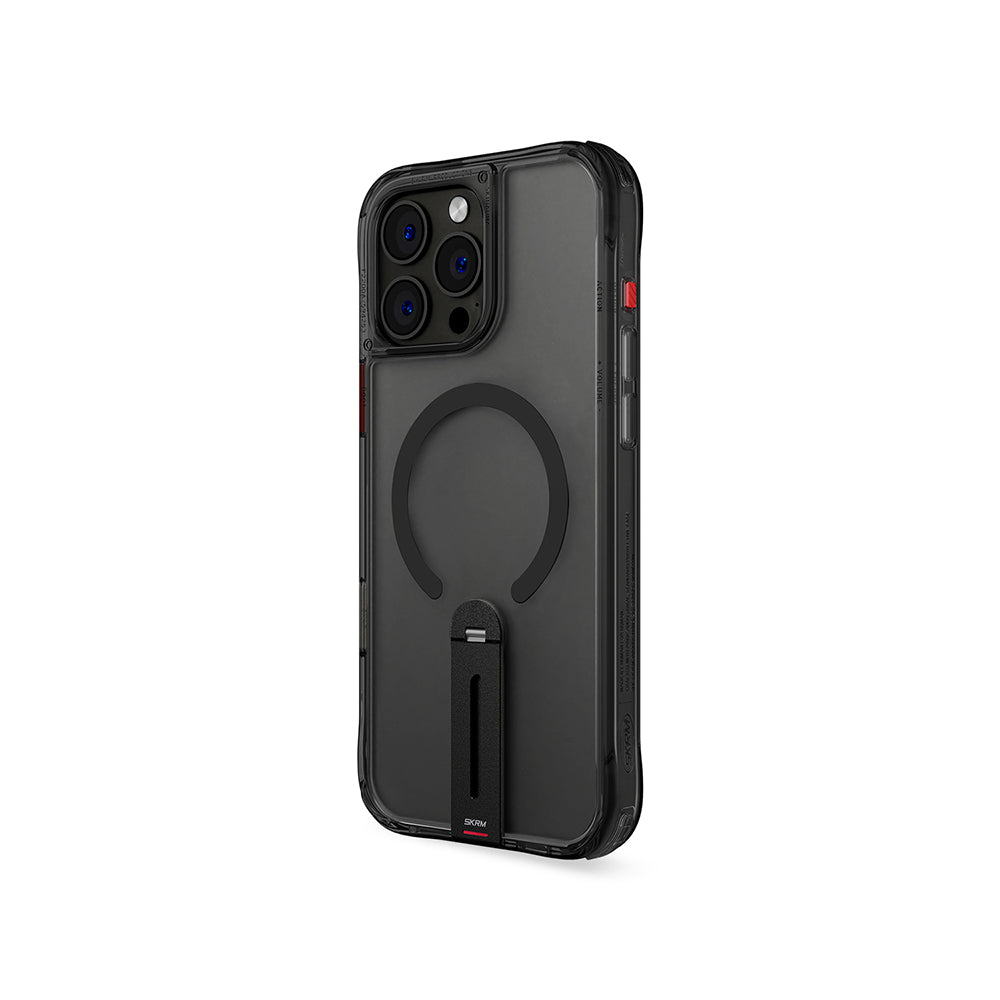 iPhone 16 Pro Kılıf M-safe Şarj Özellikli 360 Derece Dönebilen Standlı Skinarma Helix Kılıf