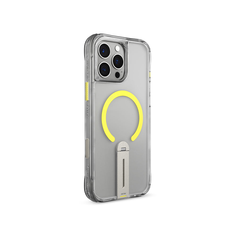 iPhone 16 Pro Kılıf M-safe Şarj Özellikli 360 Derece Dönebilen Standlı Skinarma Helix Kılıf