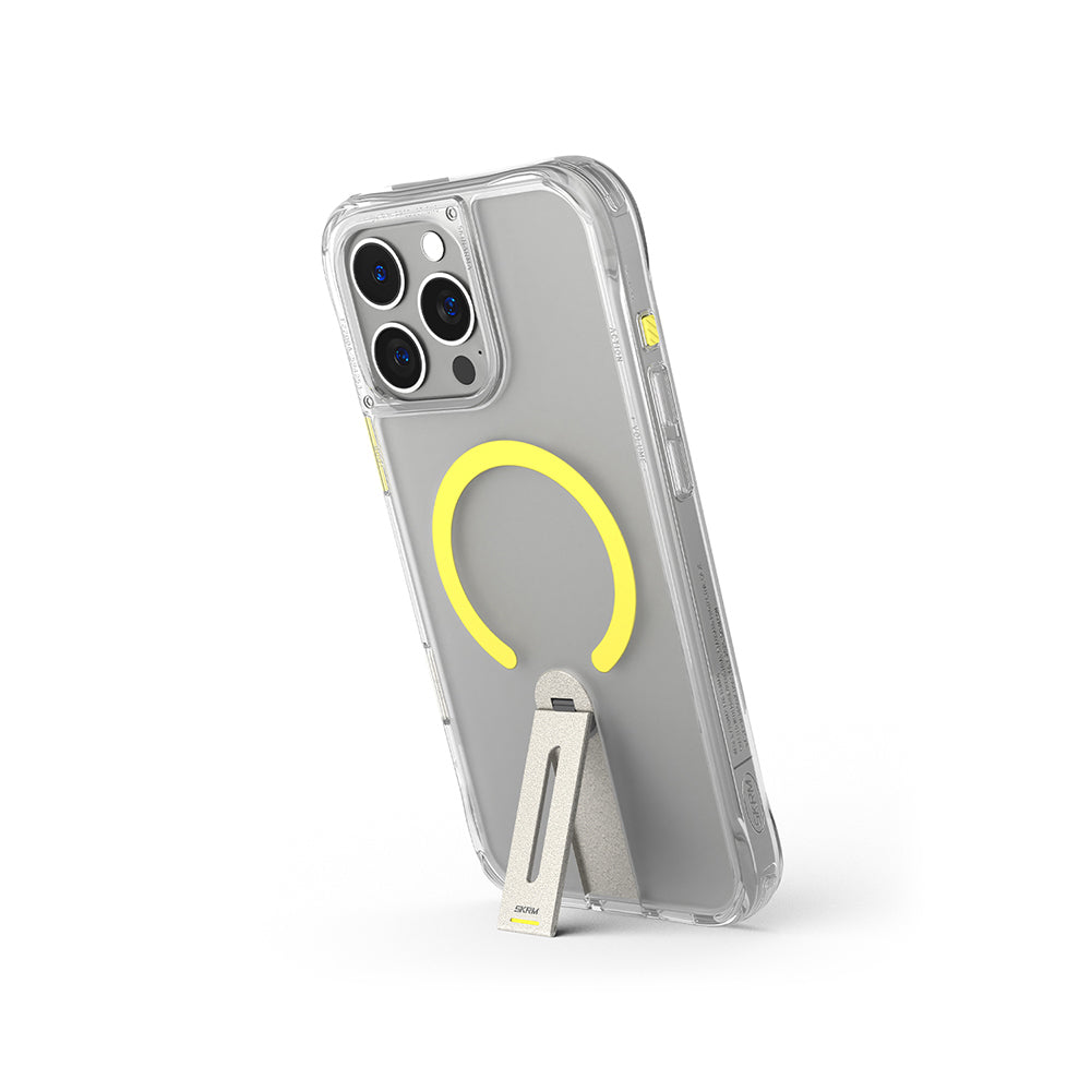 iPhone 16 Pro Kılıf M-safe Şarj Özellikli 360 Derece Dönebilen Standlı Skinarma Helix Kılıf