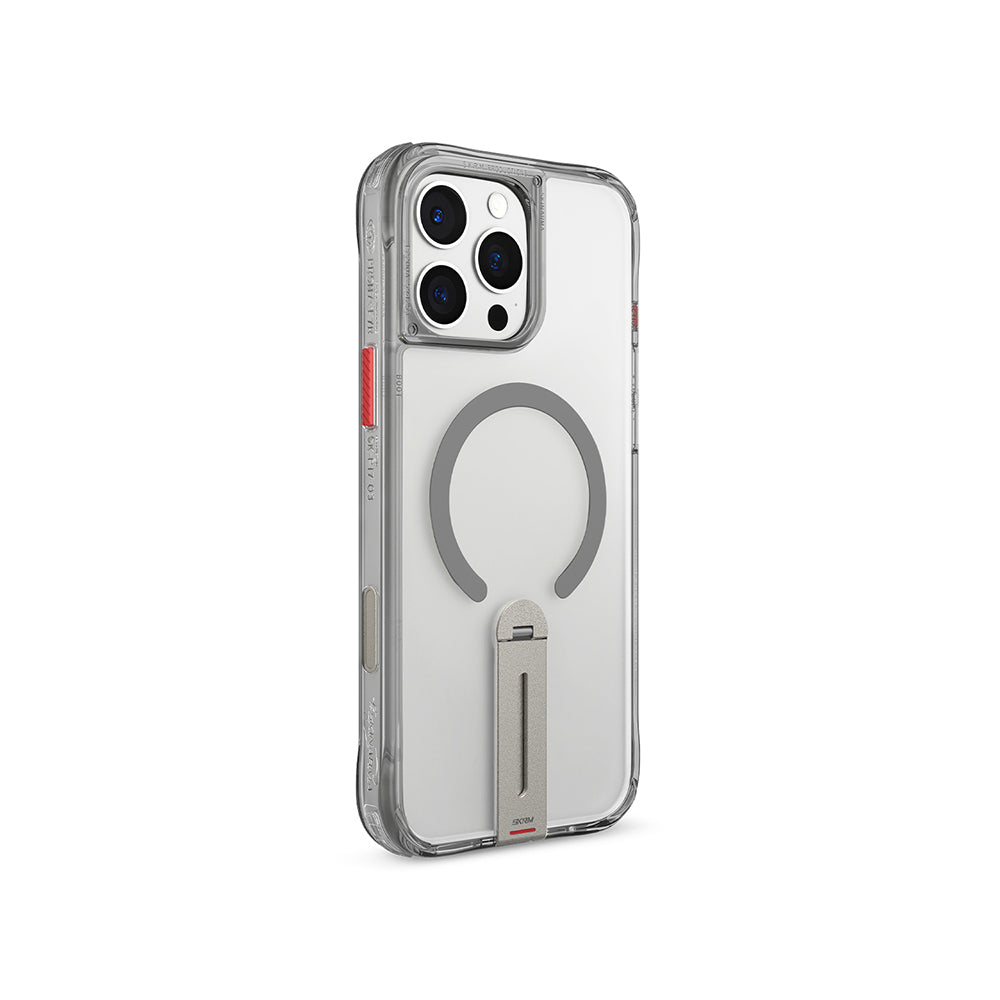 iPhone 16 Pro Kılıf M-safe Şarj Özellikli 360 Derece Dönebilen Standlı Skinarma Helix Kılıf