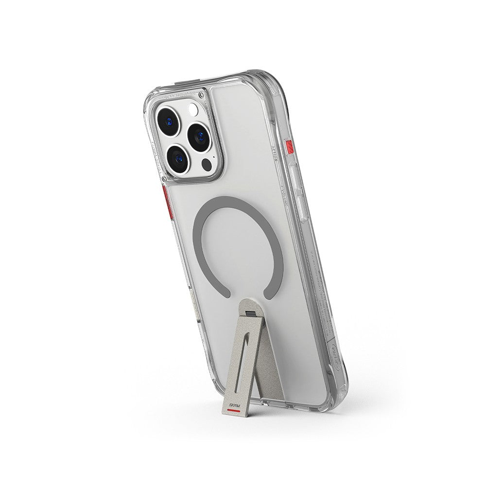 iPhone 16 Pro Kılıf M-safe Şarj Özellikli 360 Derece Dönebilen Standlı Skinarma Helix Kılıf