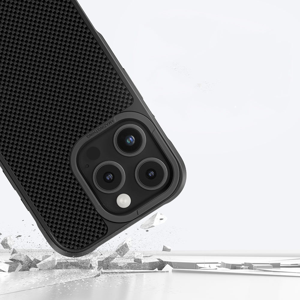 iPhone 16 Pro Kılıf M-safe Şarj Özellikli 600D Aramid Fiber Amazingthing Titan Max Serisi Kılıf