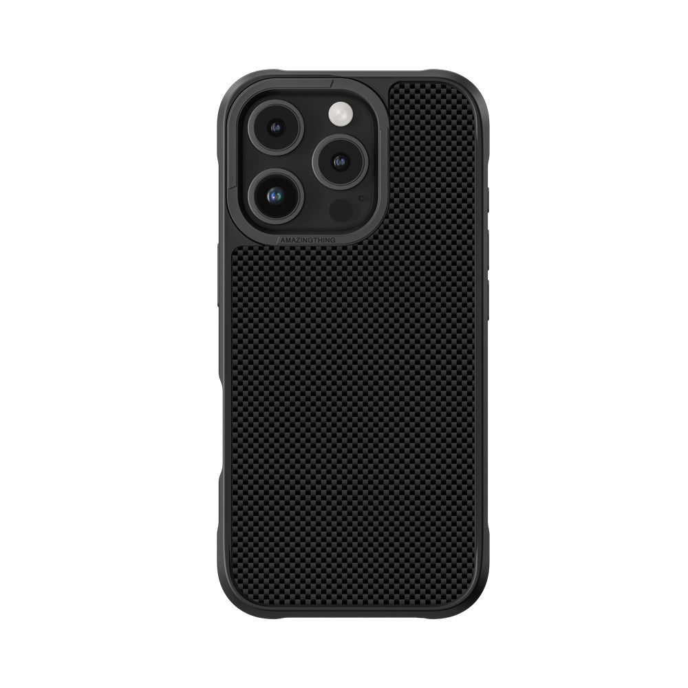 iPhone 16 Pro Kılıf M-safe Şarj Özellikli 600D Aramid Fiber Amazingthing Titan Max Serisi Kılıf