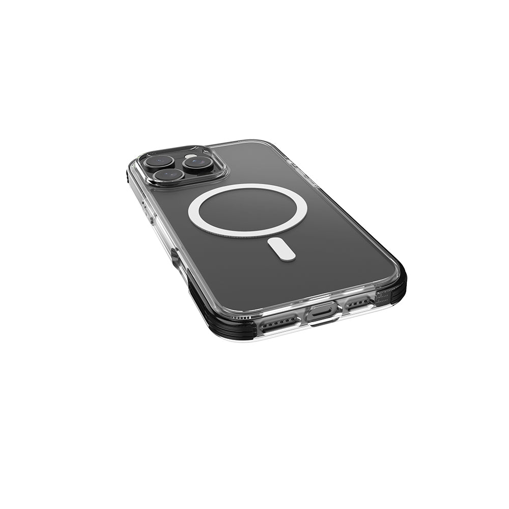 iPhone 16 Pro Kılıf M-safe Şarj Özellikli Airbag Tasarımlı Raptic Clear Serisi Şeffaf Kılıf