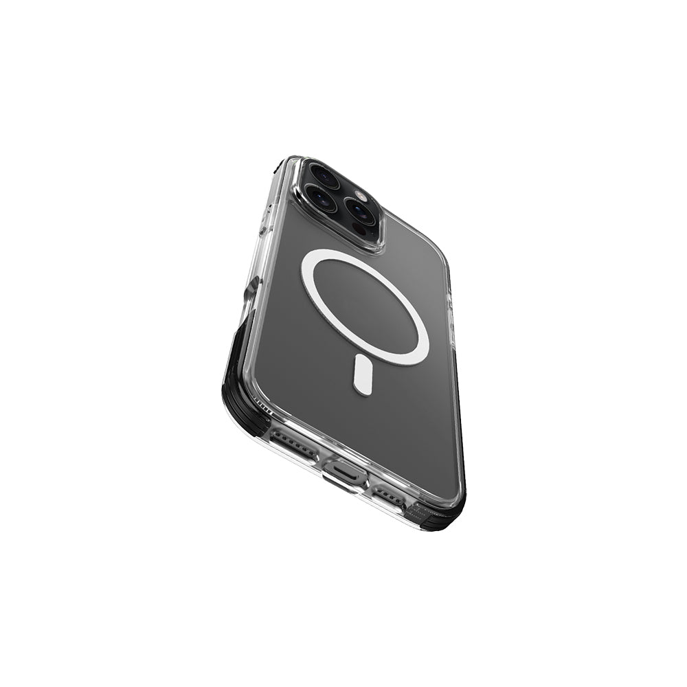 iPhone 16 Pro Kılıf M-safe Şarj Özellikli Airbag Tasarımlı Raptic Clear Serisi Şeffaf Kılıf