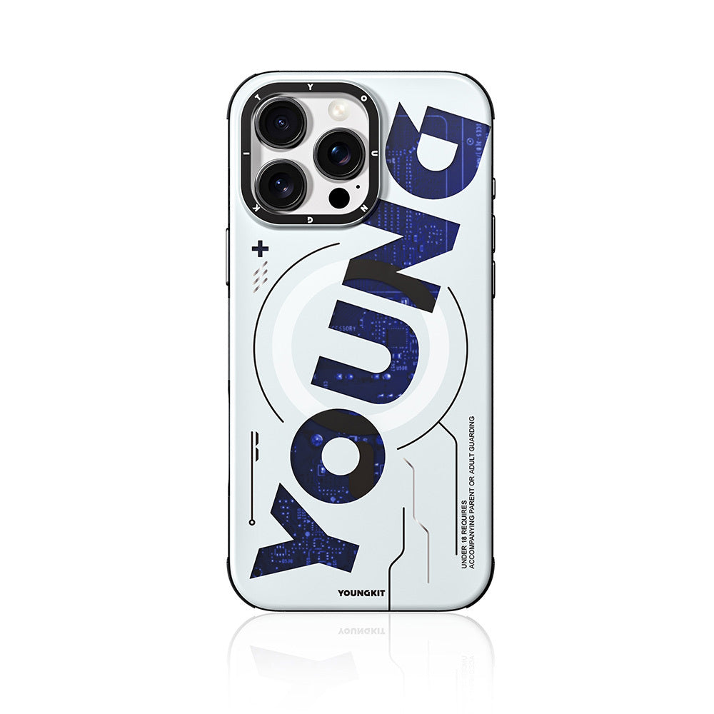 iPhone 16 Pro Kılıf M-safe Şarj Özellikli Airbagli Çift Katmanlı Youngkit Future Serisi Kılıf