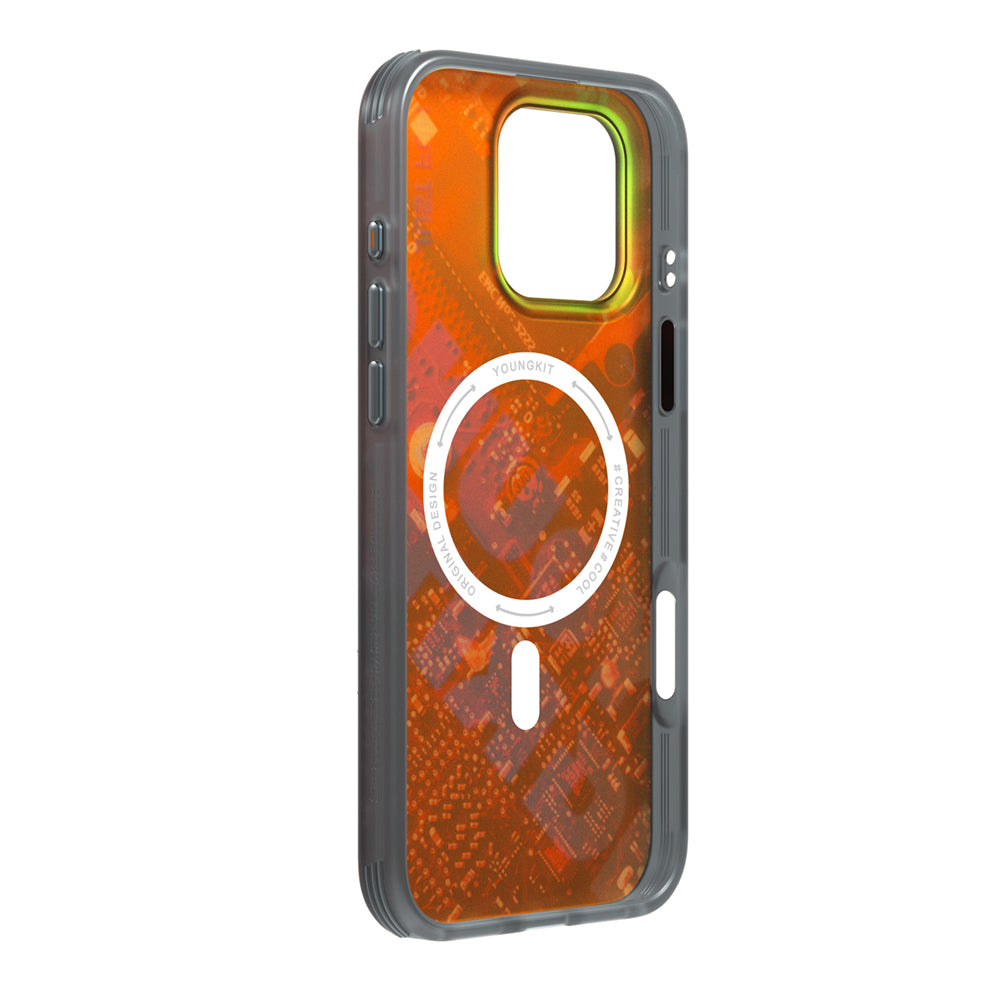 iPhone 16 Pro Kılıf M-safe Şarj Özellikli Airbagli Çift Katmanlı Youngkit Future Serisi Kılıf