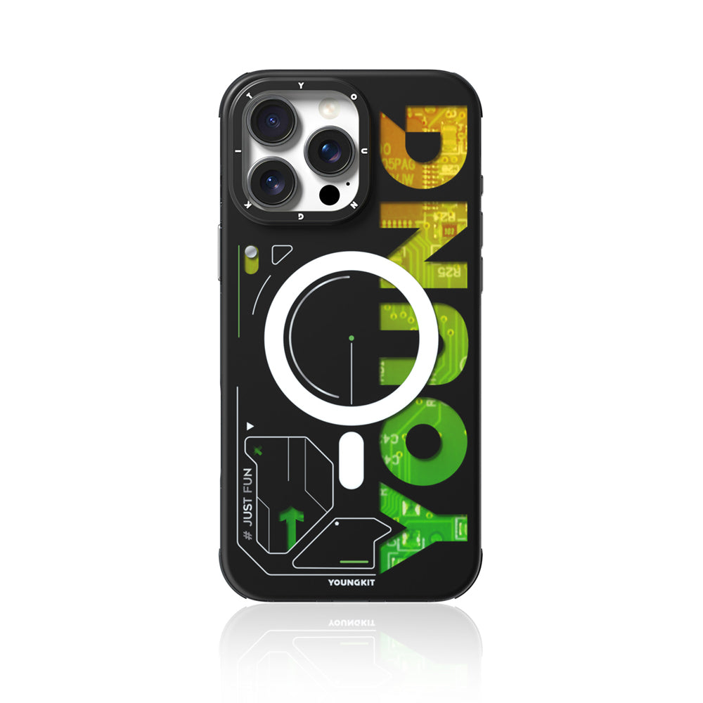 iPhone 16 Pro Kılıf M-safe Şarj Özellikli Airbagli Çift Katmanlı Youngkit Future Serisi Kılıf