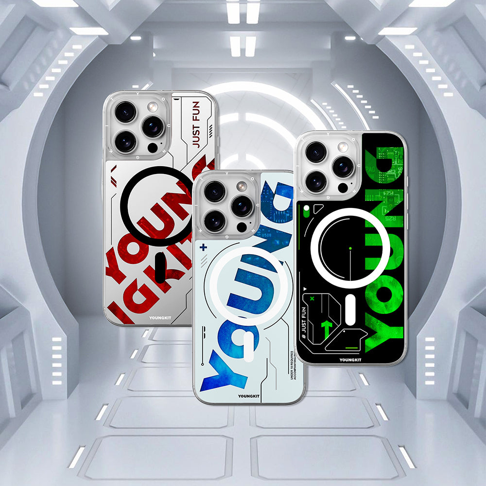 iPhone 16 Pro Kılıf M-safe Şarj Özellikli Airbagli Çift Katmanlı Youngkit Future Streamer Serisi Kılıf