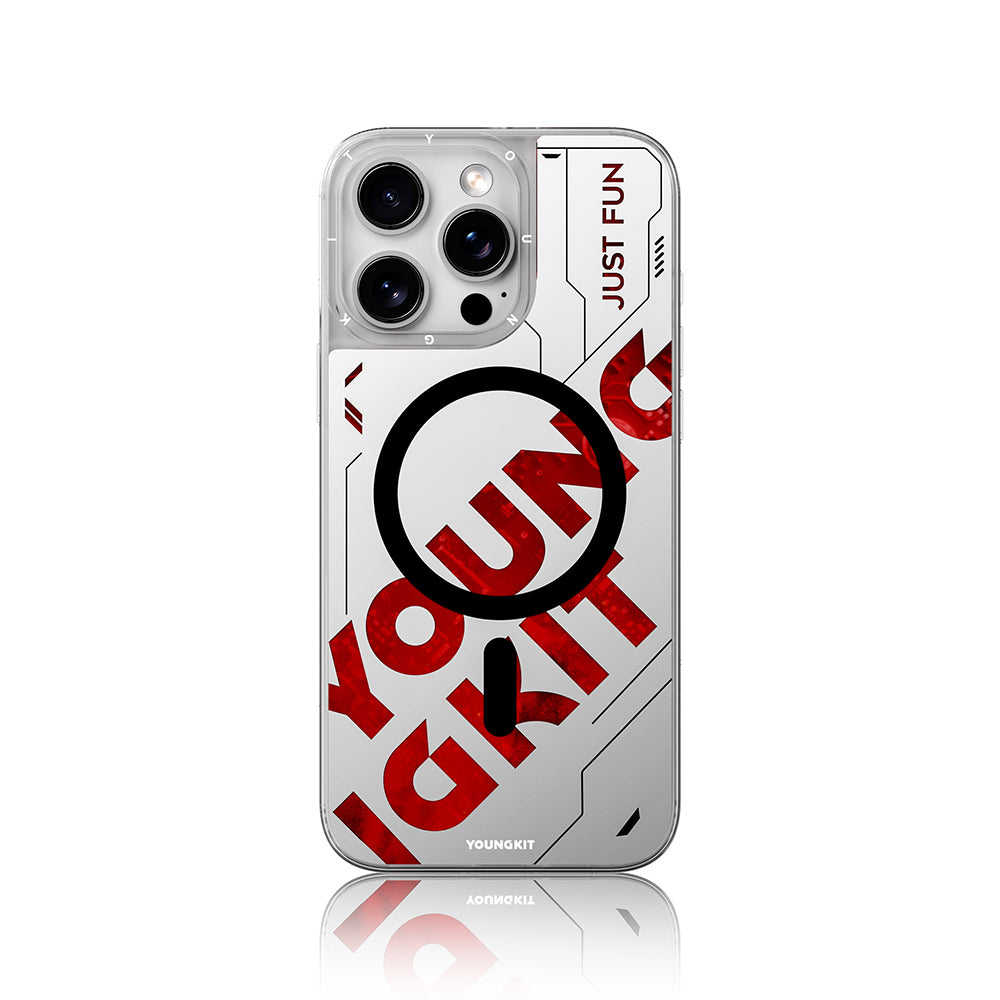 iPhone 16 Pro Kılıf M-safe Şarj Özellikli Airbagli Çift Katmanlı Youngkit Future Streamer Serisi Kılıf