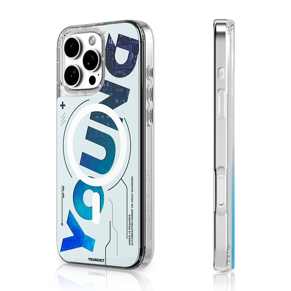 iPhone 16 Pro Kılıf M-safe Şarj Özellikli Airbagli Çift Katmanlı Youngkit Future Streamer Serisi Kılıf