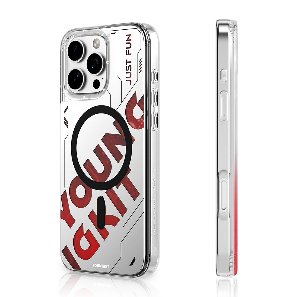 iPhone 16 Pro Kılıf M-safe Şarj Özellikli Airbagli Çift Katmanlı Youngkit Future Streamer Serisi Kılıf