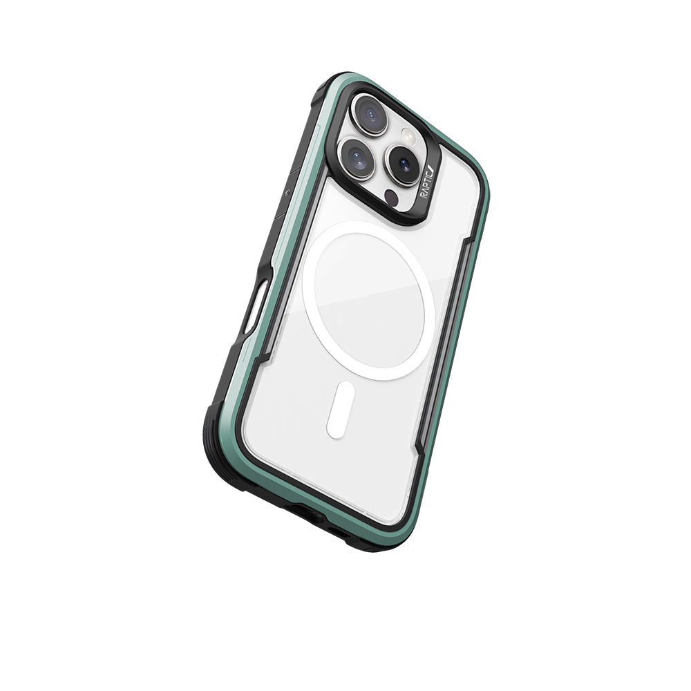 iPhone 16 Pro Kılıf M-safe Şarj Özellikli Airbagli Raptic Shield Serisi Şeffaf Arka Yüzey Kılıf