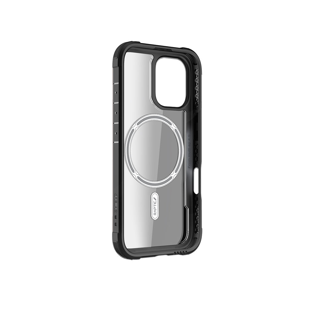 iPhone 16 Pro Kılıf M-safe Şarj Özellikli Airbagli Raptic Shield Serisi Şeffaf Arka Yüzey Kılıf