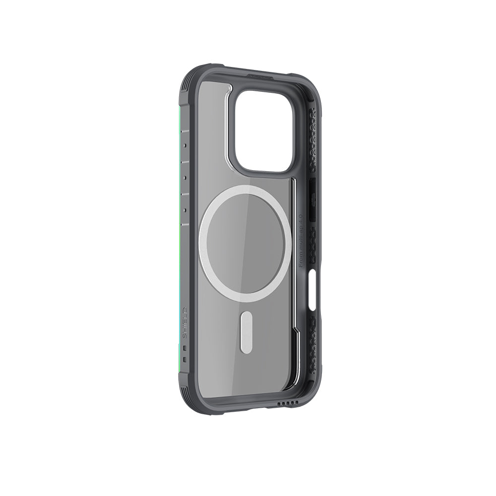 iPhone 16 Pro Kılıf M-safe Şarj Özellikli Airbagli Raptic Shield Serisi Şeffaf Arka Yüzey Kılıf