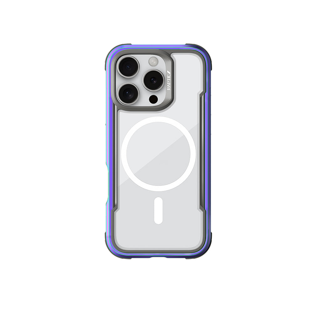 iPhone 16 Pro Kılıf M-safe Şarj Özellikli Airbagli Raptic Shield Serisi Şeffaf Arka Yüzey Kılıf