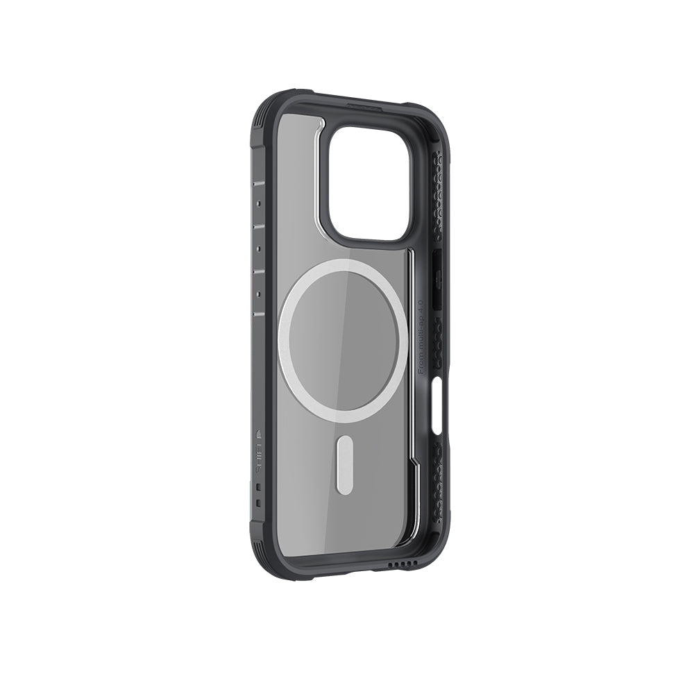 iPhone 16 Pro Kılıf M-safe Şarj Özellikli Airbagli Raptic Shield Serisi Şeffaf Arka Yüzey Kılıf