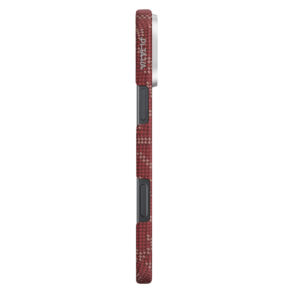 iPhone 16 Pro Kılıf M-safe Şarj Özellikli Aramid Karbon Fiber Pitaka Tactile Woven Monogram Serisi Kılıf