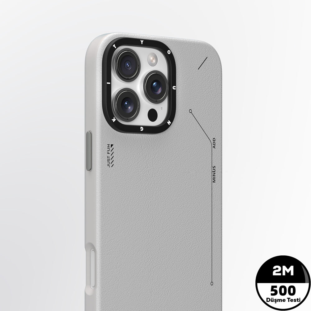 iPhone 16 Pro Kılıf M-safe Şarj Özellikli Basit Mat Deri Desenli Youngkit Tech Fashion Serisi Kılıf