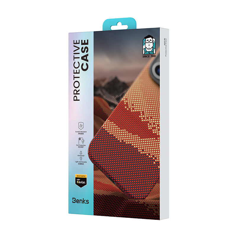 iPhone 16 Pro Kılıf M-safe Şarj Özellikli Benks GoldenTide ArmorAir 600D Kevlar Kılıf