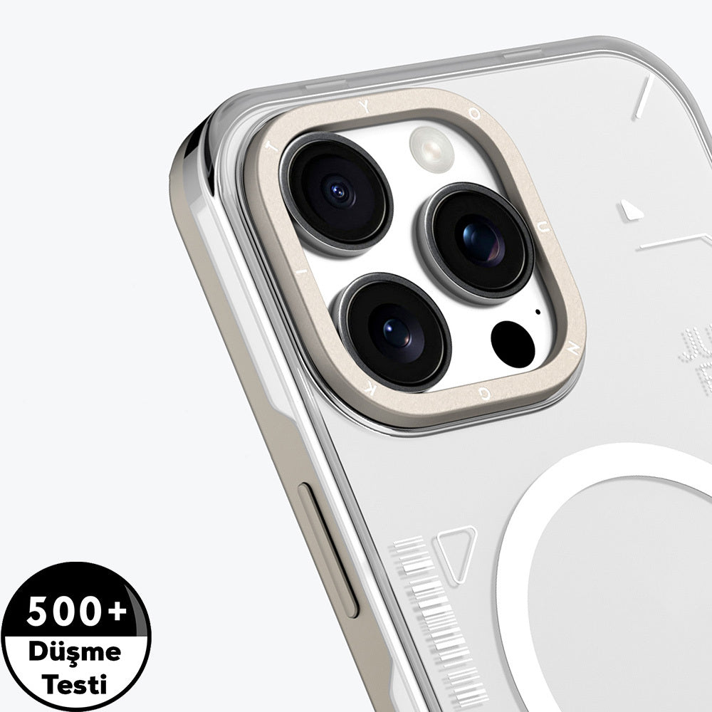 iPhone 16 Pro Kılıf M-safe Şarj Özellikli Çıkarılabilir Arka Yüzeyli Youngkit Mecha Kılıf