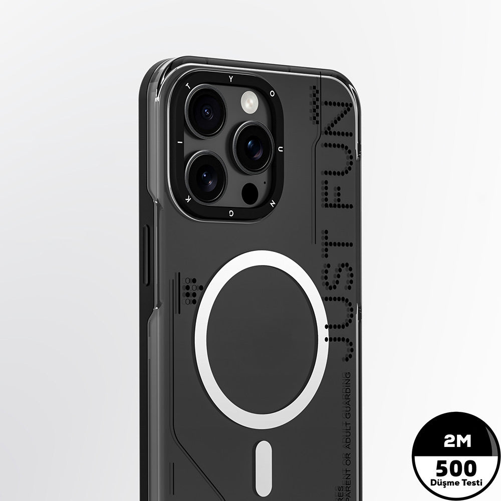 iPhone 16 Pro Kılıf M-safe Şarj Özellikli Çıkarılabilir Arka Yüzeyli Youngkit Mecha Kılıf