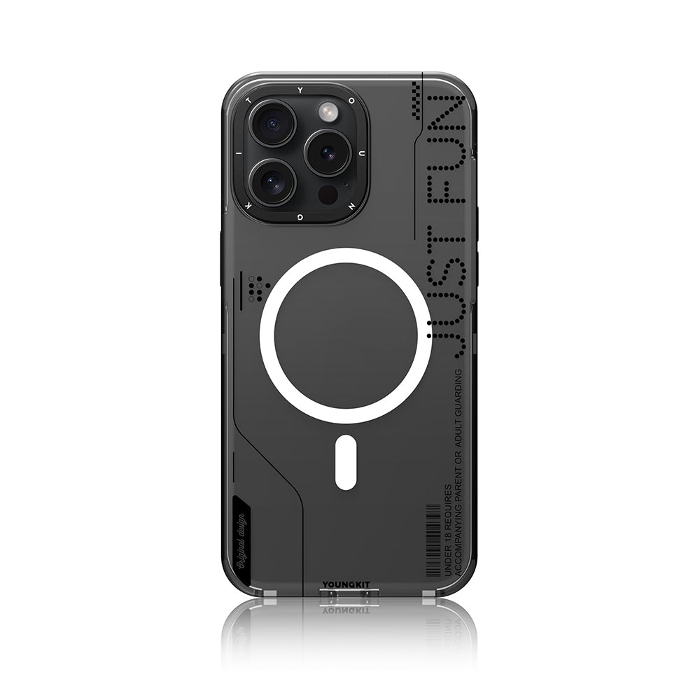 iPhone 16 Pro Kılıf M-safe Şarj Özellikli Çıkarılabilir Arka Yüzeyli Youngkit Mecha Kılıf