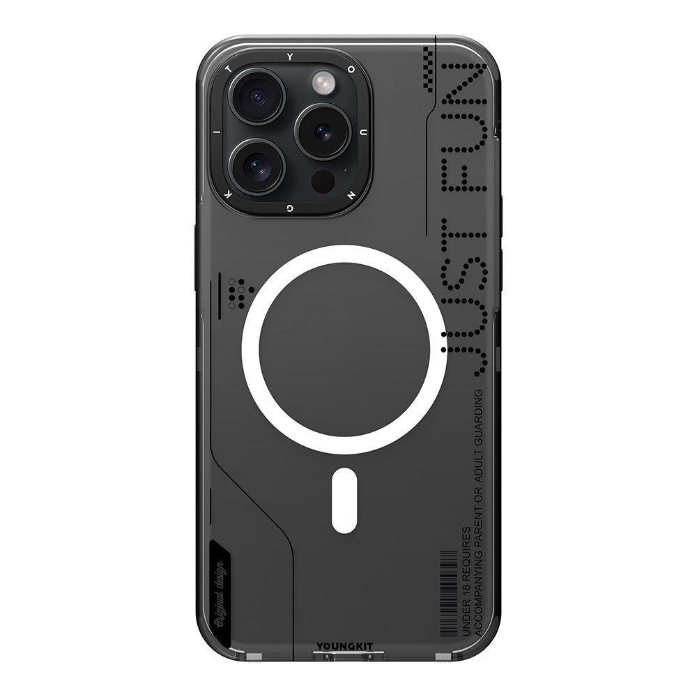 iPhone 16 Pro Kılıf M-safe Şarj Özellikli Çıkarılabilir Arka Yüzeyli Youngkit Mecha Kılıf