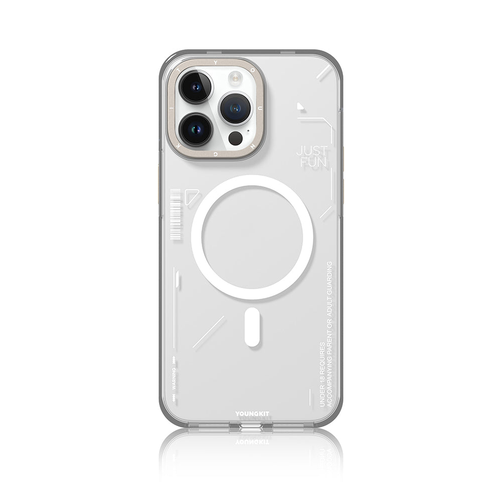 iPhone 16 Pro Kılıf M-safe Şarj Özellikli Çıkarılabilir Arka Yüzeyli Youngkit Mecha Kılıf