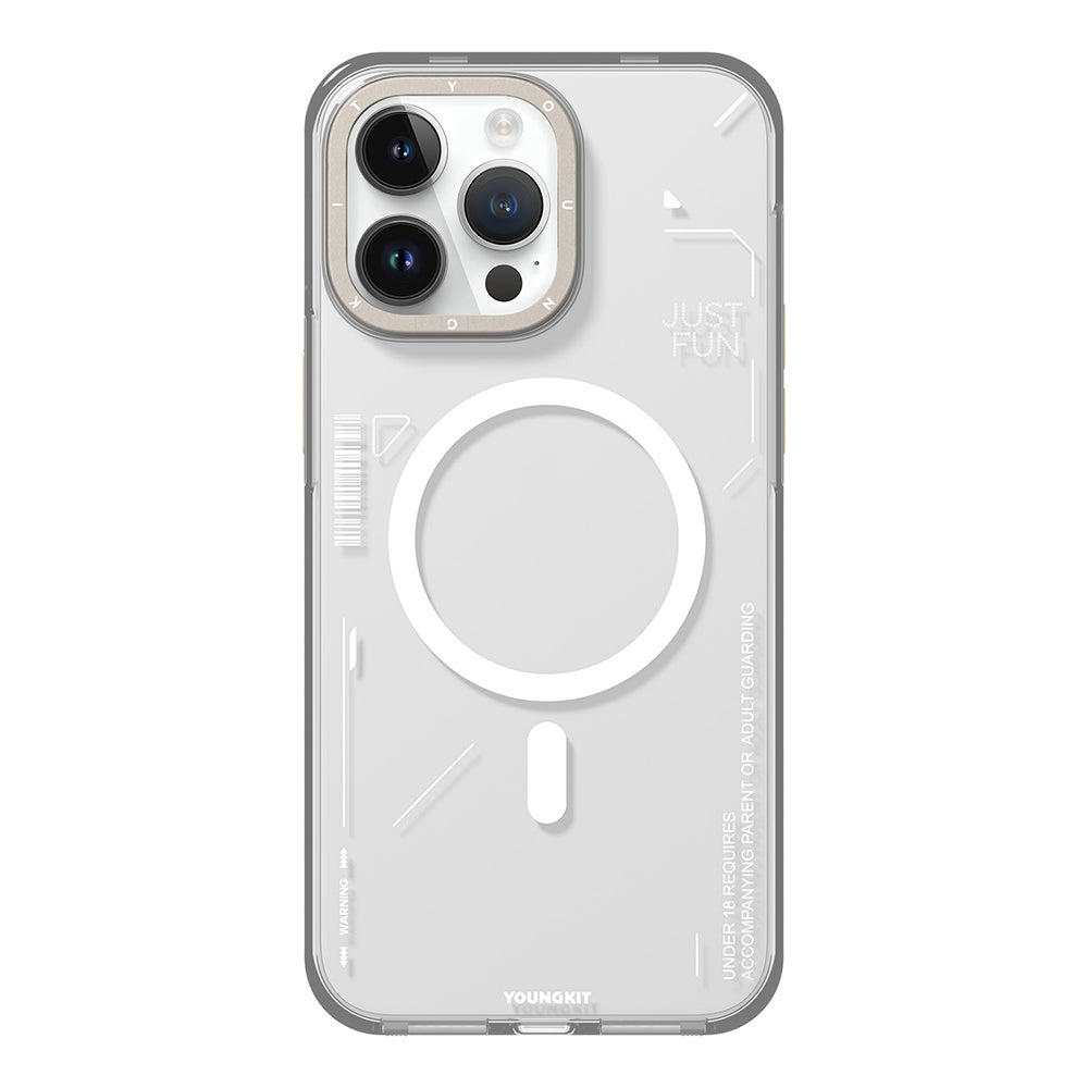 iPhone 16 Pro Kılıf M-safe Şarj Özellikli Çıkarılabilir Arka Yüzeyli Youngkit Mecha Kılıf
