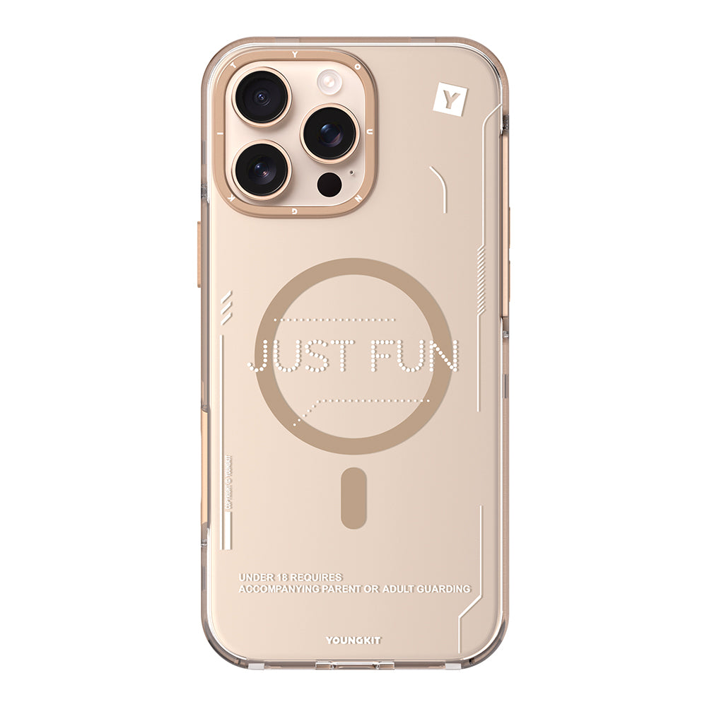 iPhone 16 Pro Kılıf M-safe Şarj Özellikli Çıkarılabilir Arka Yüzeyli Youngkit Mecha Kılıf