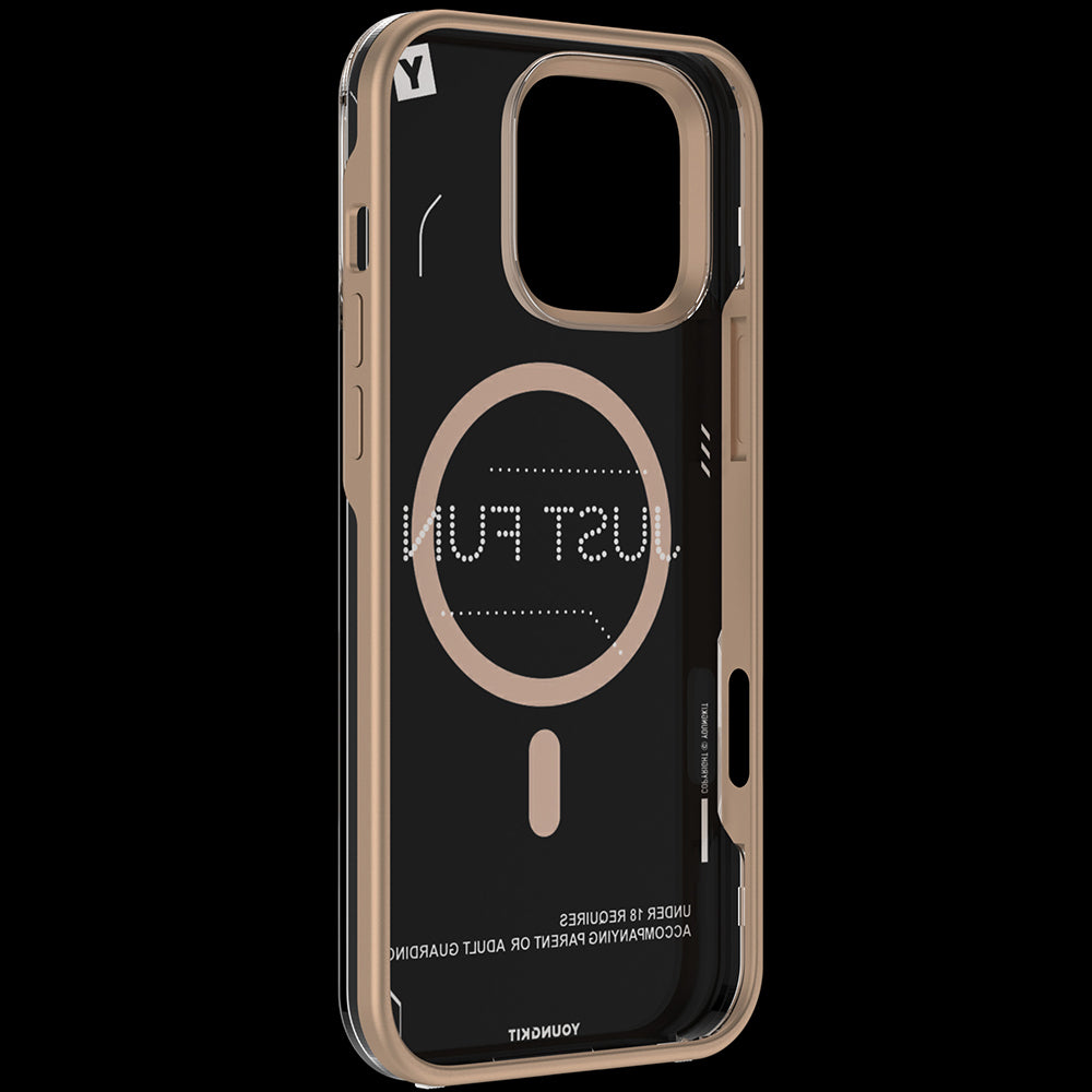 iPhone 16 Pro Kılıf M-safe Şarj Özellikli Çıkarılabilir Arka Yüzeyli Youngkit Mecha Kılıf