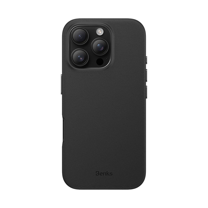 iPhone 16 Pro Kılıf M-safe Şarj Özellikli Çizilmeye Dayanıklı Benks VitaPro Serisi PU Deri Kılıf