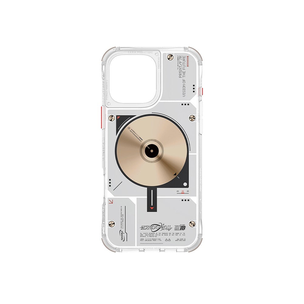 iPhone 16 Pro Kılıf M-safe Şarj Özellikli Disk Desenli Airbag Tasarımlı Skinarma Nova Kılıf