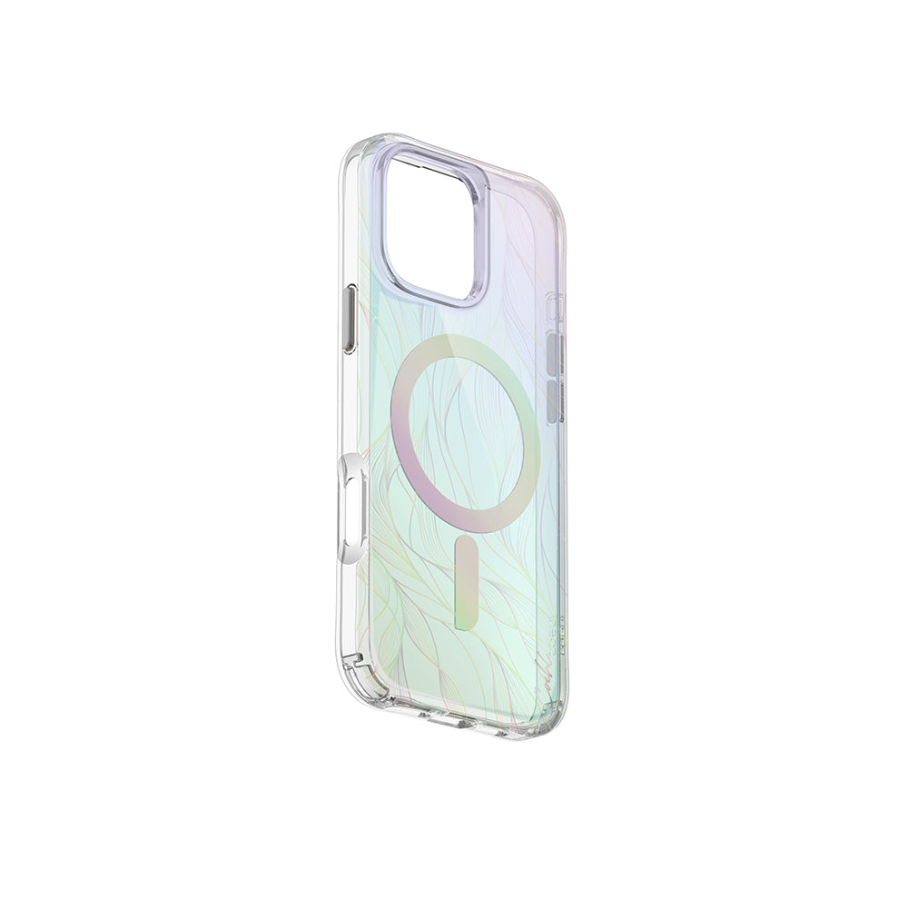 iPhone 16 Pro Kılıf M-safe Şarj Özellikli Holografik Şeffaf Arka Yüzey Coehl Willow Kılıf