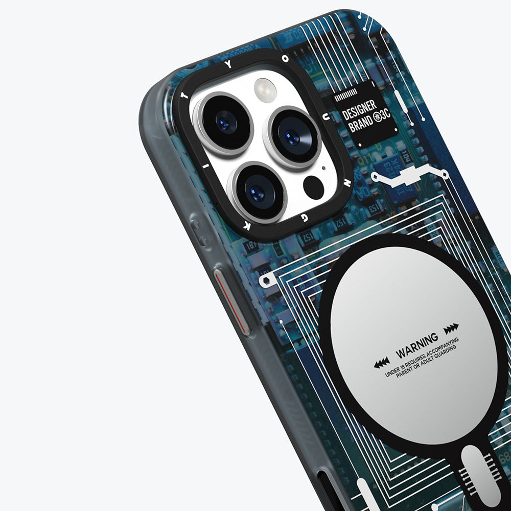 iPhone 16 Pro Kılıf M-safe Şarj Özellikli Kamera Denetim Butonlu Youngkit Technology Serisi Kılıf