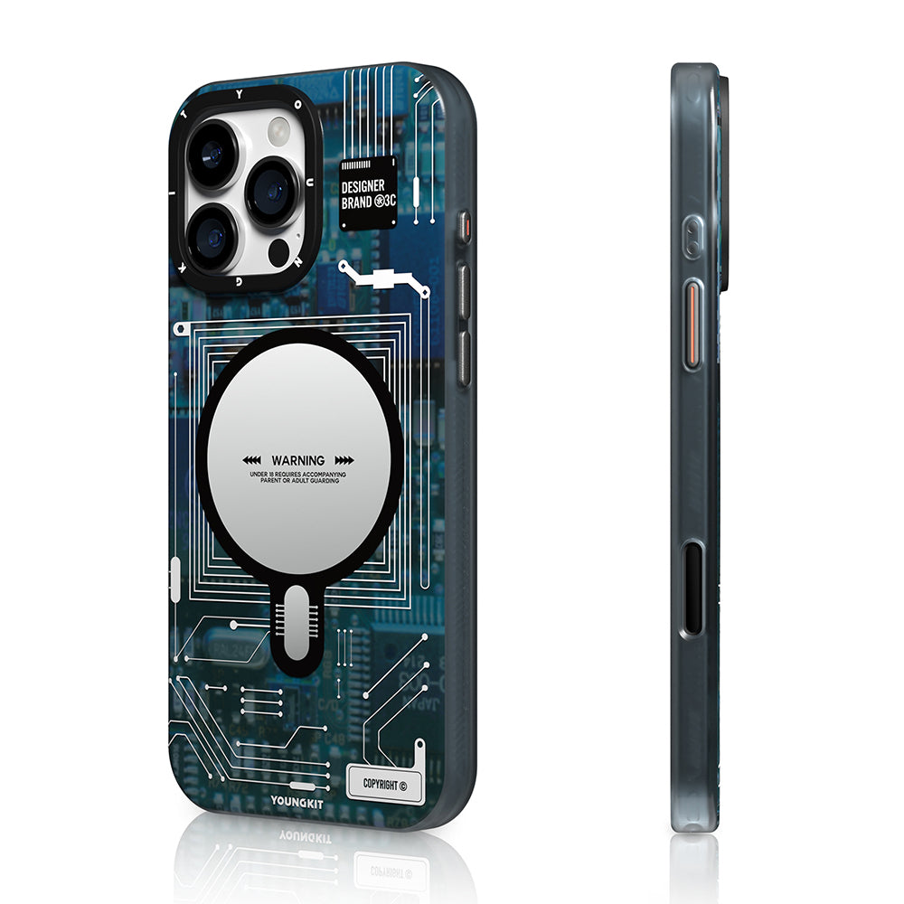 iPhone 16 Pro Kılıf M-safe Şarj Özellikli Kamera Denetim Butonlu Youngkit Technology Serisi Kılıf