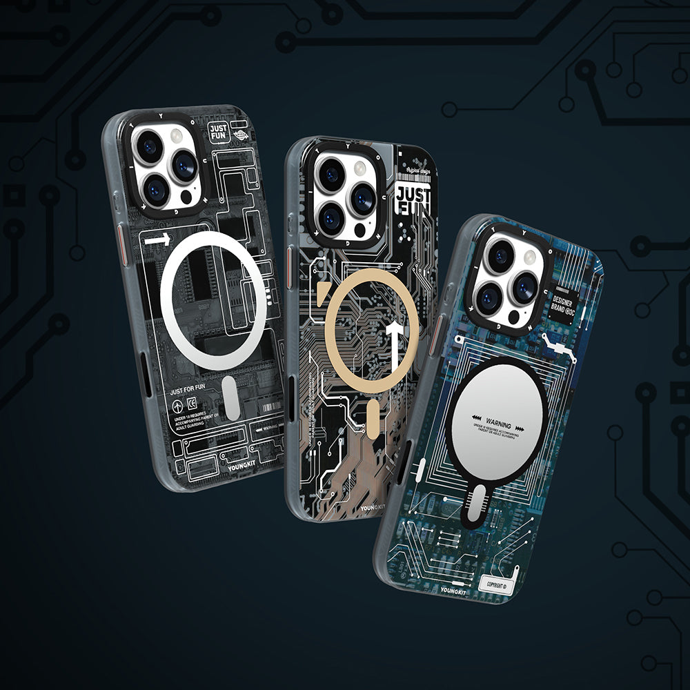 iPhone 16 Pro Kılıf M-safe Şarj Özellikli Kamera Denetim Butonlu Youngkit Technology Serisi Kılıf