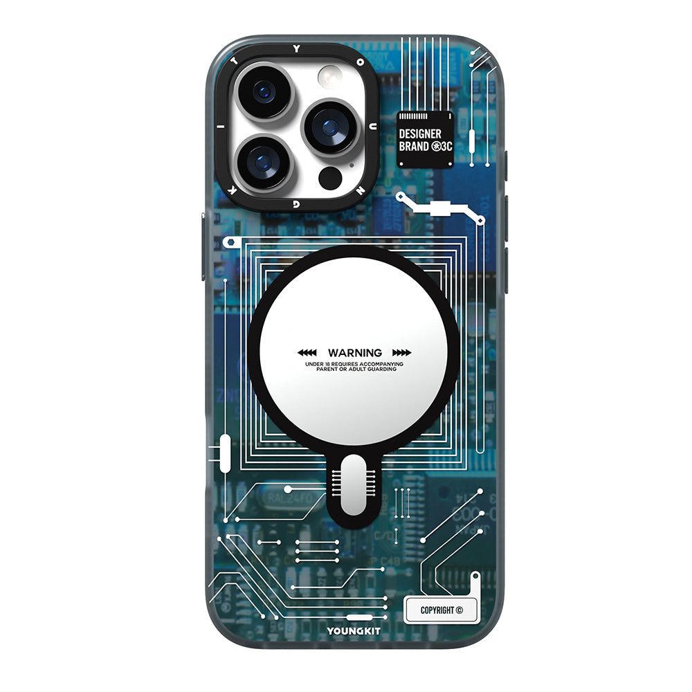iPhone 16 Pro Kılıf M-safe Şarj Özellikli Kamera Denetim Butonlu Youngkit Technology Serisi Kılıf