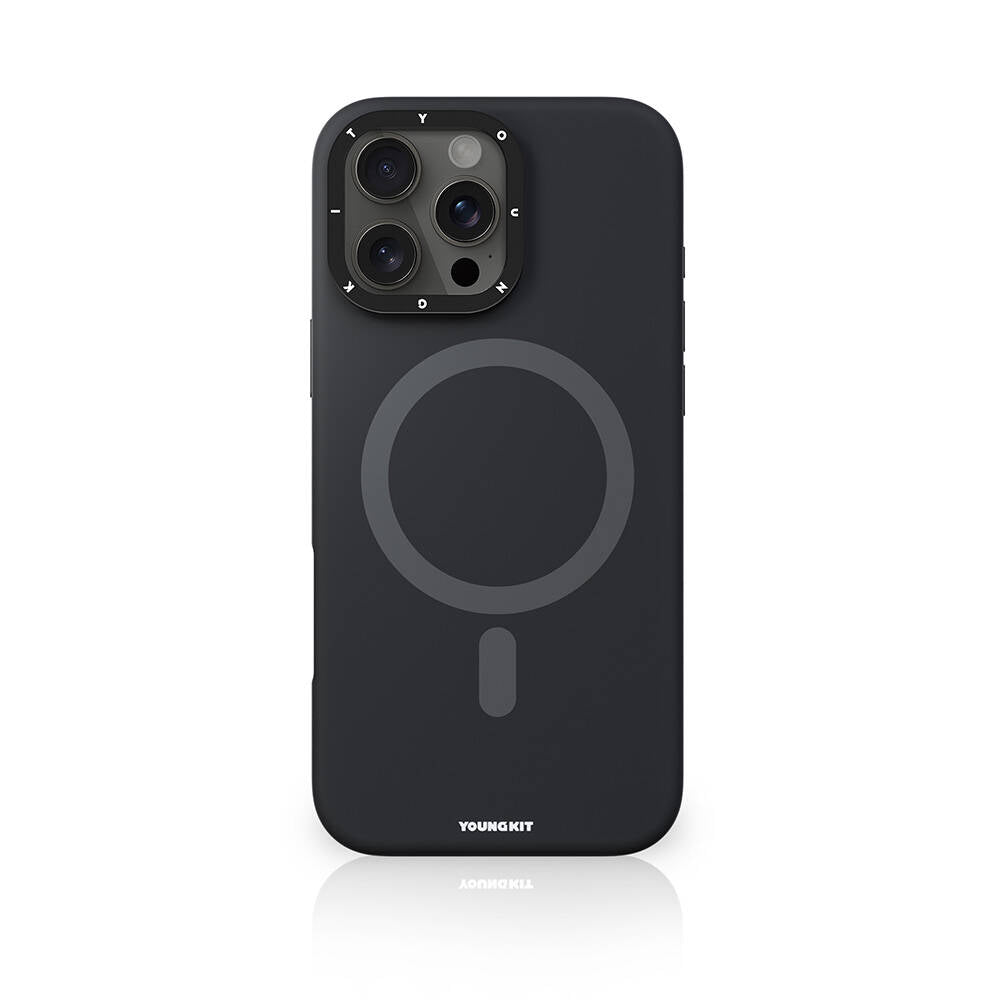 iPhone 16 Pro Kılıf M-safe Şarj Özellikli Kamera Standlı Youngkit Bitty Cream Kılıf