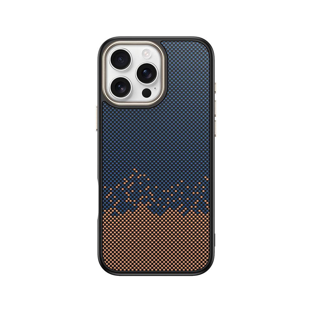 iPhone 16 Pro Kılıf M-safe Şarj Özellikli Karbon Fiber Görünümlü Zore Antina Kılıf